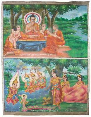 Bild Nr.1: 133-1834 Rollbild (Patua).: (Asiatika, Thangka)