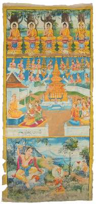 Bild Nr.1: 133-1836 Rollbild (Patua).: (Asiatika, Thangka)