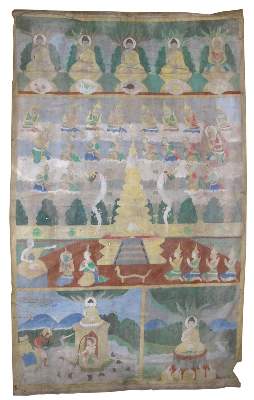 Bild Nr.1: 133-1837 Rollbild (Patua).: (Asiatika, Thangka)