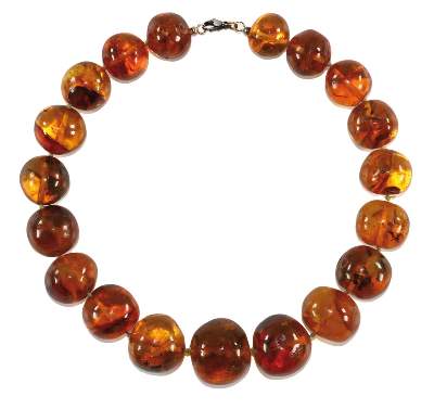 Bild Nr.1: 133-1934 Bernsteinkette, ca. 43 cm.: (Schmuck)