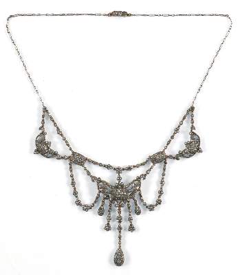 Bild Nr.3: 133-1946 Strasscollier, Silber um 1800.: (Schmuck, Collier)