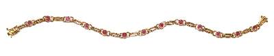 Bild Nr.2: 133-1947 Armband 750 GG Rubin.: (Schmuck, DRC Pforzheim)