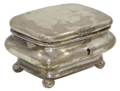 Bild Nr.1: 133-1973 Biedermeier-Zuckerdose: (Silber)