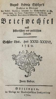 Bild Nr.1: 133-228 Schlözer,A.L.: (Politik und Staatswissenschaften)