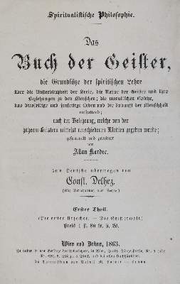 Bild Nr.1: 133-250 Kardec,A. (d.i. H.L.D.Rivail).: (Grenzwissenschaften und Okkultismus)
