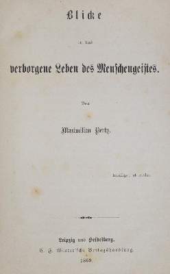 Bild Nr.3: 133-254 Perty,M.: (Grenzwissenschaften und Okkultismus)