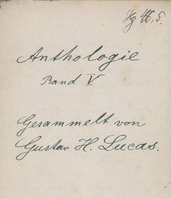 Bild Nr.1: 133-259 Anthologie: (Handschriften)