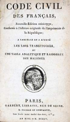 Bild Nr.1: 133-272 Code Civil des Francais.: (Juridica und Kriminologie)