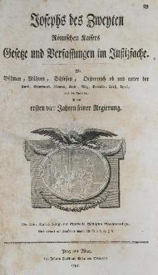 Bild Nr.1: 133-276 Joseph II.: (Juridica und Kriminologie)