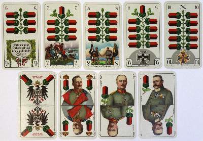 Bild Nr.4: 133-301 Deutsche Kriegs-Spielkarte.: (Militaria, Kartenspiele)