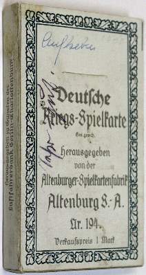 Bild Nr.6: 133-301 Deutsche Kriegs-Spielkarte.: (Militaria, Kartenspiele)