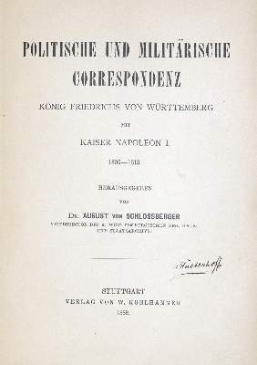 Bild Nr.1: 133-308 Schlossberger,A.v. (Hrsg.).: (Militaria)