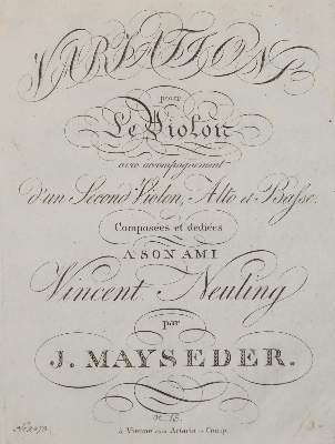 Bild Nr.1: 133-321 Mayseder,J.: (Musik)
