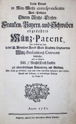 Bild Nr.2: 133-336 Münzpatent.: (Numismatik u. Siegelkunde, Medaillen)