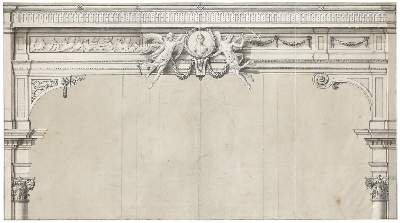 Bild Nr.1: 133-3599 Bühnenportal: (Künstlergraphik, Italien)