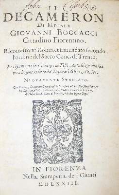 Bild Nr.1: 133-36 Boccaccio,G.: (Alte Drucke, Handschriften und Theologie)