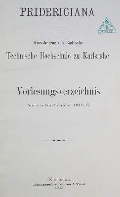 Bild Nr.1: 133-364 Fridericiana.: (Studentika und Hochschulen, Karlsruhe)
