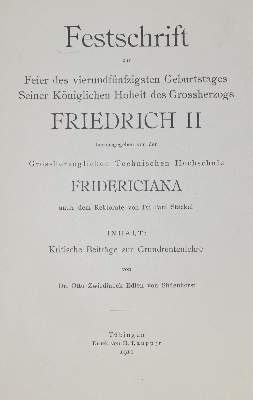 Bild Nr.7: 133-364 Fridericiana.: (Studentika und Hochschulen, Karlsruhe)