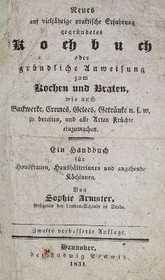 Bild Nr.1: 133-393 Armster,S.: (Küche und Haushalt, Kochbücher)