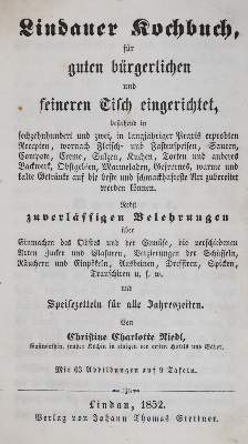 Bild Nr.1: 133-399 Riedl,C.C.: (Küche und Haushalt, Kochbücher, Bodensee)