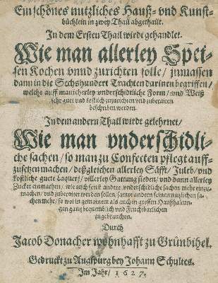 Bild Nr.1: 133-406 Donacher,J.: (Küche und Haushalt, Kochbücher)