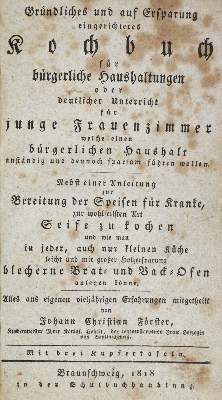 Bild Nr.4: 133-414 Förster,J.C.: (Küche und Haushalt, Kochbücher)
