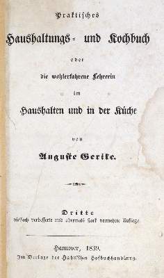 Bild Nr.1: 133-417 Gerike,A.: (Küche und Haushalt, Kochbücher)