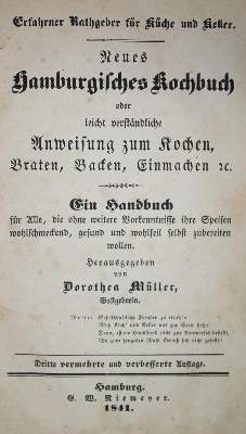 Bild Nr.1: 133-422 Müller,D.: (Küche und Haushalt, Kochbücher, Hamburg)