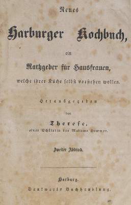 Bild Nr.1: 133-425 Therese (d.i. T.Prinz).: (Küche und Haushalt, Kochbücher, Harburg)