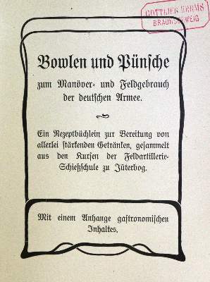 Bild Nr.2: 133-428 Bowlen und Pünsche: (Küche und Haushalt, Kochbücher, Kriegsküche)