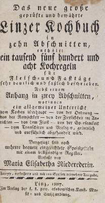 Bild Nr.1: 133-430 Niedereder(in),M.E.: (Küche und Haushalt, Kochbücher, Linz)