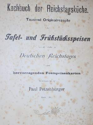Bild Nr.1: 133-445 Petzenbürger,P. (Hrsg.).: (Küche und Haushalt, Kochbücher)