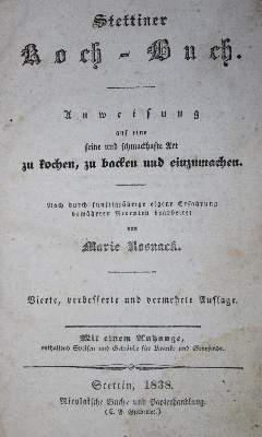 Bild Nr.1: 133-454 Rosnack,M.: (Küche und Haushalt, Kochbücher, Stettin)