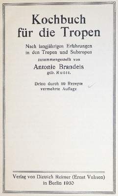 Bild Nr.2: 133-457 Brandeis,A.: (Küche und Haushalt, Kochbücher, Tropenküche)