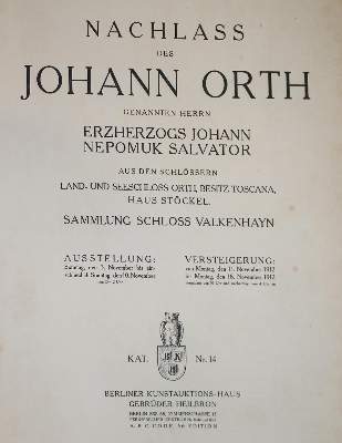 Bild Nr.1: 133-498 Nachlass: (Kataloge, Orth)