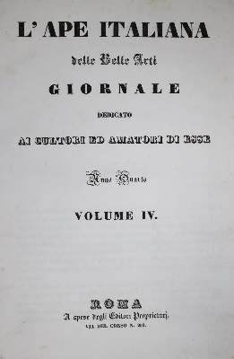 Bild Nr.1: 133-502 L'Ape Italiana delle Belle Arti.: (Kunstwissenschaft)