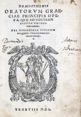 Bild Nr.1: 133-60 Demosthenes.: (Alte Drucke, Handschriften und Theologie)