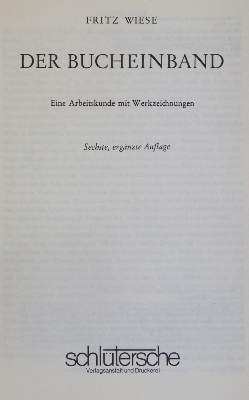 Bild Nr.1: 133-605 Sammlung: (Bibliographie und Buchwesen)