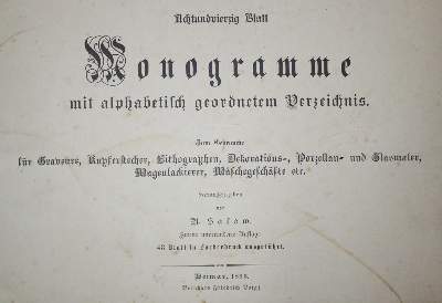 Bild Nr.1: 133-611 Salow,R. (Hrsg.).: (Typographie und Kalligraphie, Monogramme)