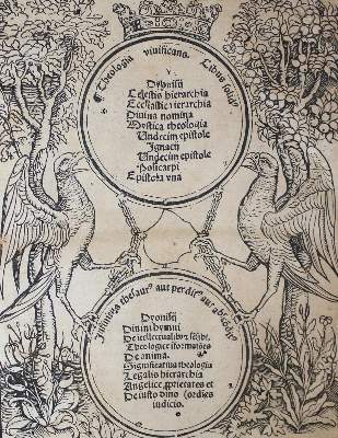 Bild Nr.1: 133-63 Dionysius Areopagita.: (Alte Drucke, Handschriften und Theologie)