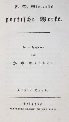 Bild Nr.1: 133-649 Wieland,C.M.: (Kultur- und Sittengeschichte)