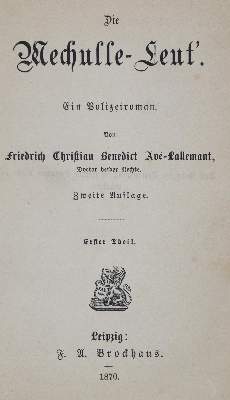 Bild Nr.1: 133-724 Ave-Lallemant,F.C.B.: (Literatur und illustrierte Bücher bis 19.Jahrhundert)