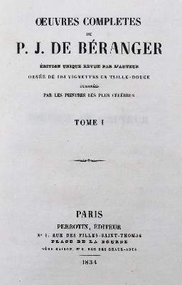 Bild Nr.2: 133-728 Beranger,P.J.de.: (Literatur und illustrierte Bücher bis 19.Jahrhundert)