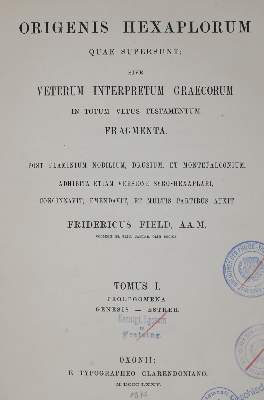 Bild Nr.1: 133-75 Field,F.: (Alte Drucke, Handschriften und Theologie)