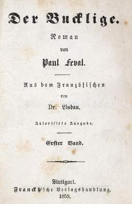 Bild Nr.1: 133-763 Feval,P.: (Literatur und illustrierte Bücher bis 19.Jahrhundert)