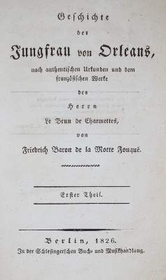 Bild Nr.1: 133-765 Foque, F. de la Motte.: (Literatur und illustrierte Bücher bis 19.Jahrhundert)