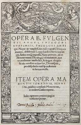 Bild Nr.1: 133-77 Fulgentius Ruspensis.: (Alte Drucke, Handschriften und Theologie)