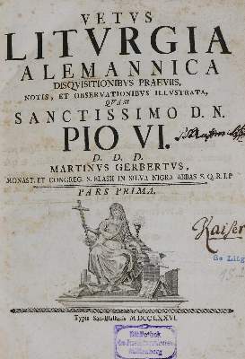 Bild Nr.1: 133-80 Gerbert,M.: (Alte Drucke, Handschriften und Theologie)