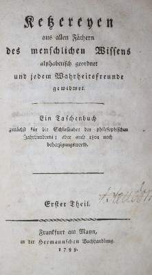 Bild Nr.1: 133-800 Ketzereyen: (Literatur und illustrierte Bücher bis 19.Jahrhundert)