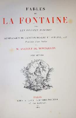 Bild Nr.1: 133-803 La Fontaine,(J.)de.: (Literatur und illustrierte Bücher bis 19.Jahrhundert)